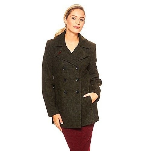 Tommy Hilfiger Jackets & Blazers - Tommy Hilfiger Women's Army Green Olive Pea Coat L